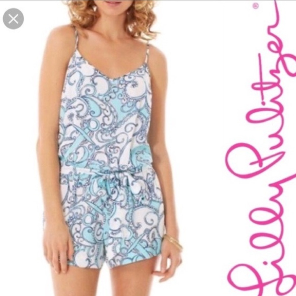 Lilly Pulitzer Blue Deanna Romper